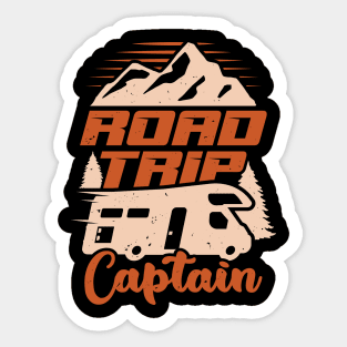 Road Trip Captain RV Camping Camper Gift Sticker